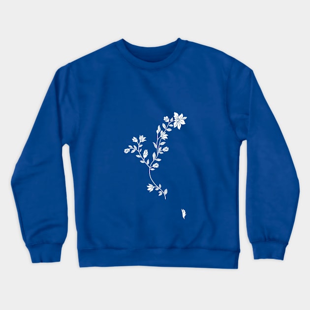 White flower , folk motif Crewneck Sweatshirt by Bird